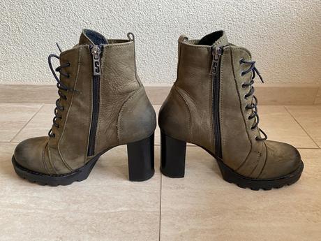 Členkové topánky na opätku -37, 37