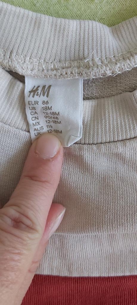 Mikina červeno-farebná h&m 86, h&m,86