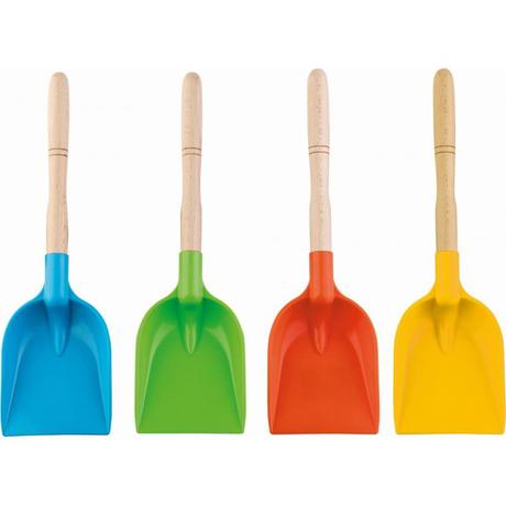 Plastová lopatka s drevenou rúčkou 33cm,