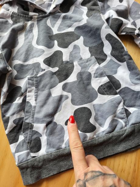 Maskáčová mikina veľkosť 100, 98