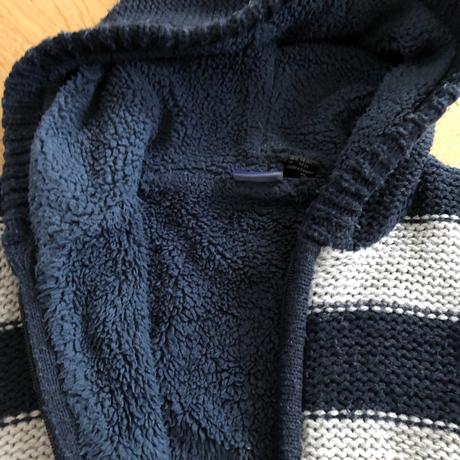 Teplý svetrík na zips s kapucňou, 110