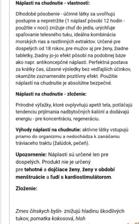 Naplasti na chudnutie 10 kusov-posledne.., 