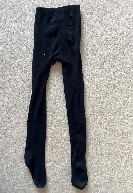 Čierne bavlnené zimné pančuchy scorpio, 116