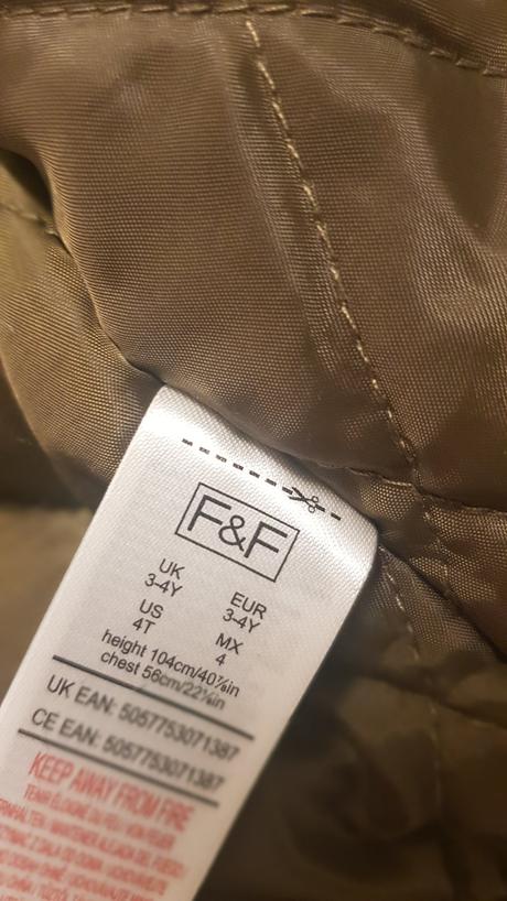 Zimná bundička 3-4 roky, f&f,104