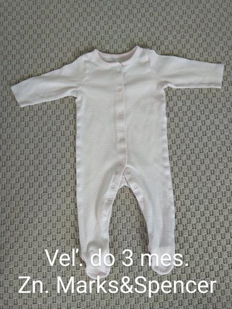 Pyžamo/overál marks&spencer do 3 mes., marks & spencer,62