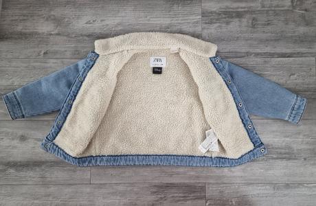 Rifľová bundička vyteplená, zara,98