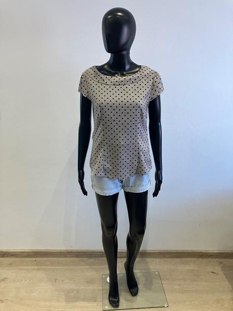 Dámska blúzka s golierom bodkovaná h&m (38), h&m,m