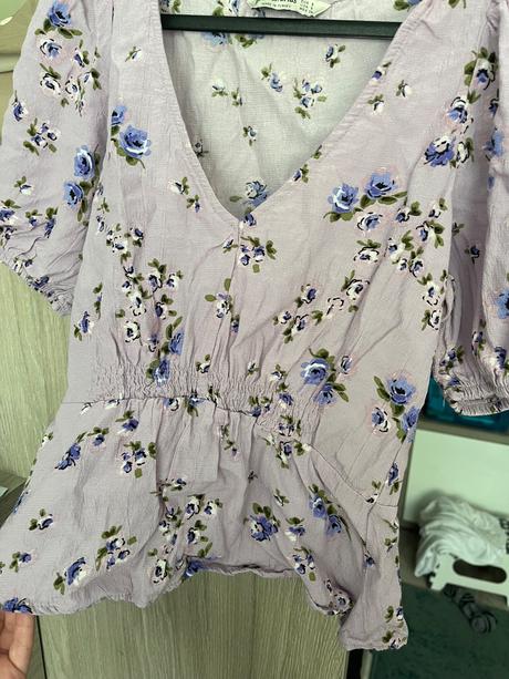 Crop blúzka, stradivarius,s