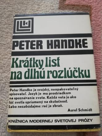 Peter handke - krátky list na dlhú rozlúčku,