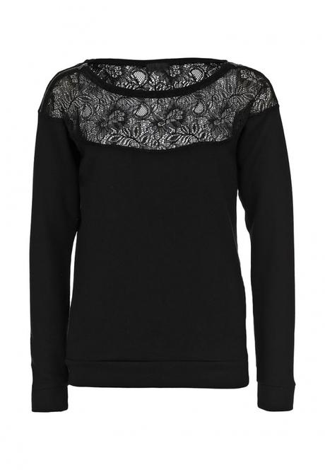 Guess čierny pulóver mikina s krajkou pc 80 e, guess,s