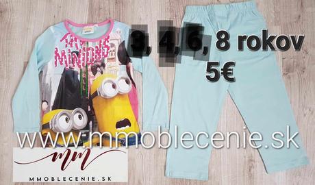 Pyžamo minion dievčenské, disney,128 / 134