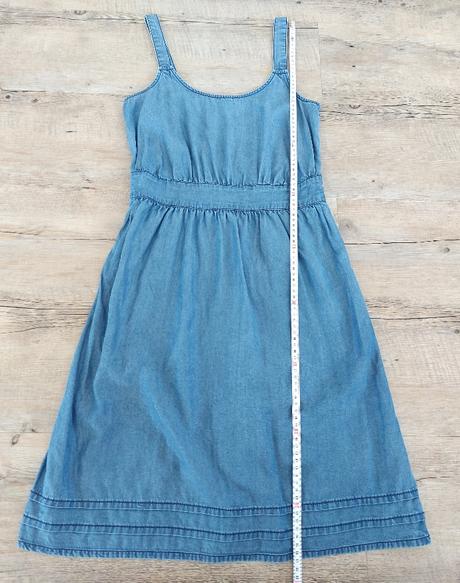 Denimové šaty na ramienka edc, s