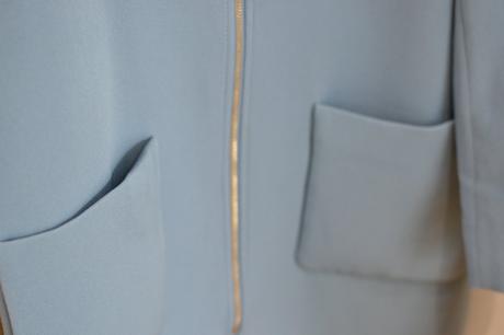 Svetlomodrý prechodný kabát 40, h&m,40