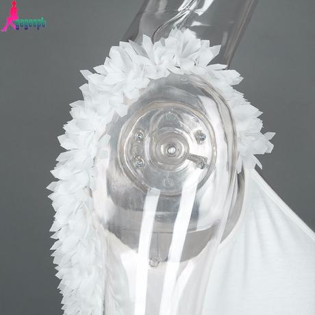 Biele body - tielkovy top s kvetovym lemom vel. m , m