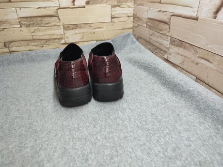 Rieker 39 - dámske kožené bordové našuchovačky, rieker,39