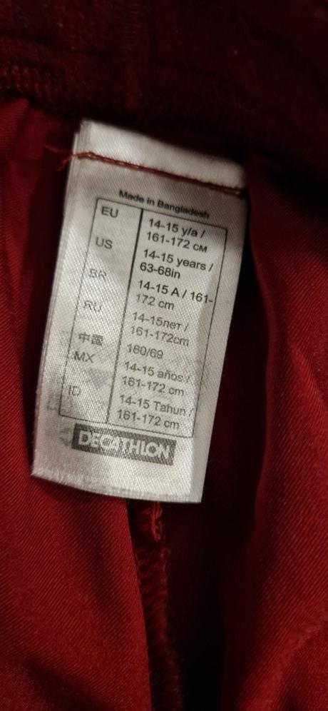 Tenučké kraťasy, decathlon,164