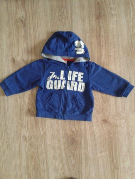 Modra mikina s bielou potlacou, 74