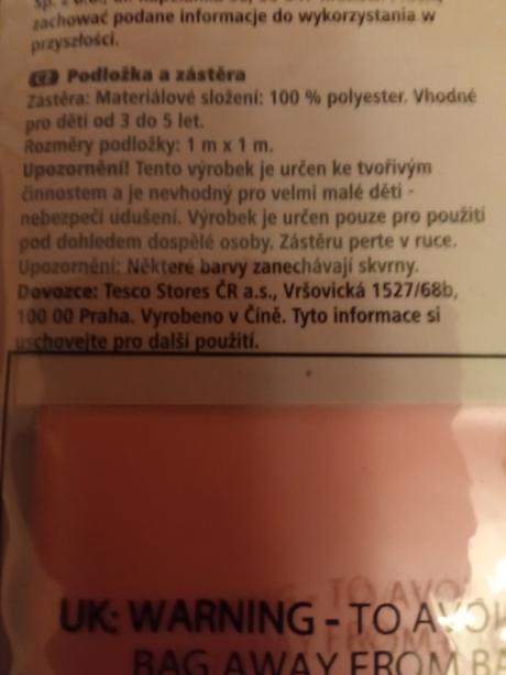 Zástera na maľovanie, 
