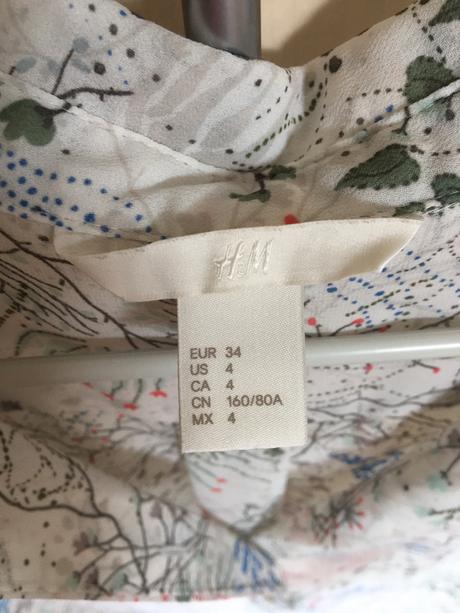 Kvietočková košeľa, h&m,xs
