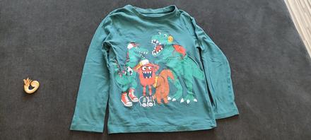 Dino tričko s dlhými rukávmi 122, c&a,122