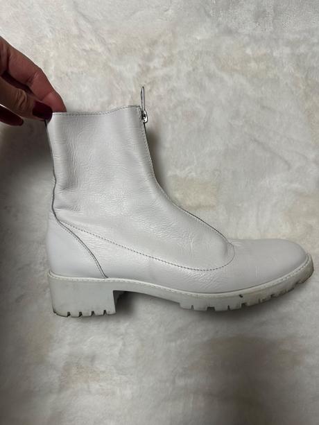 Biele mäkučké kožené workery zn. zara, zara,39