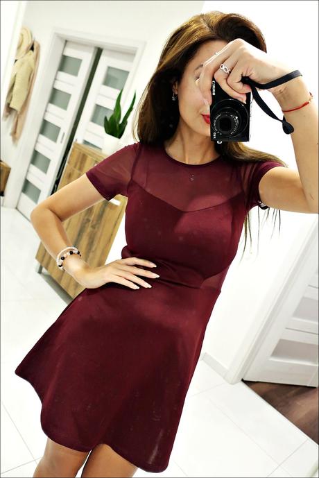 Vínové šatočky, h&m,xs