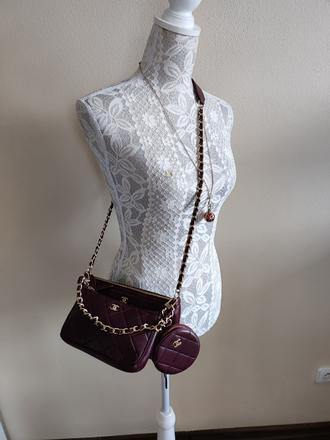 Dámska kožená kabelka,