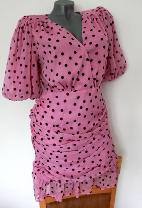 Bodkovane saty asos, s