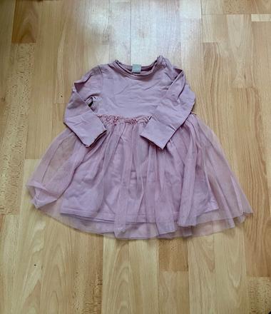 Detske staroruzove tylove saty, h&m,74