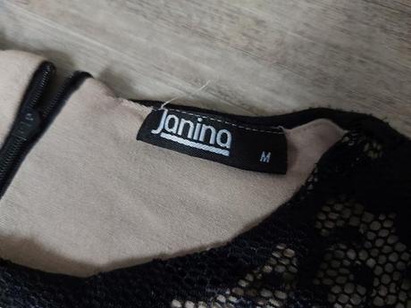 Čierno béžové čipkované šaty, m