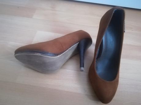 Semišové lodičky hnedé, 36