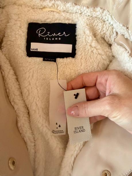 Prechodný kabát/zateplený pogumovaný kabátik, river island,134