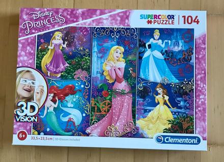 3d puzzle princezne,