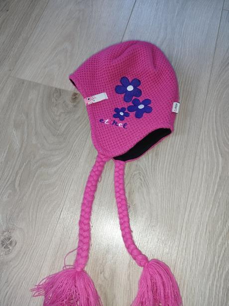 Dievčenská čiapka - ušianka na cca 6-7 rokov, 116