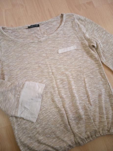 Pulóver bežovozlaty, l