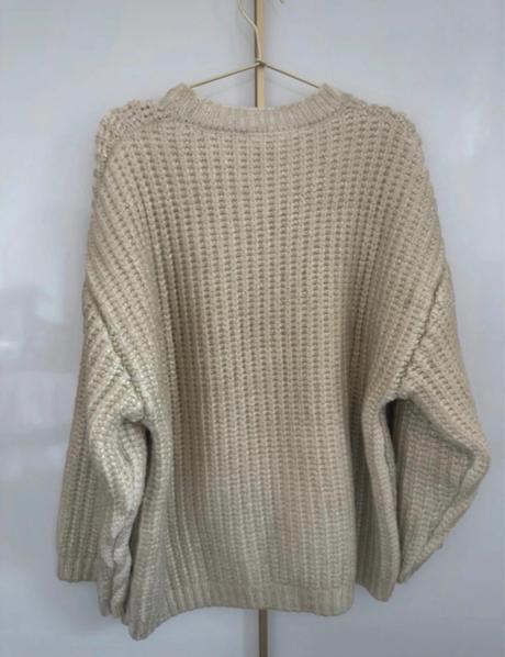 Štýlový oversize zlatý sveter zara, zara,s
