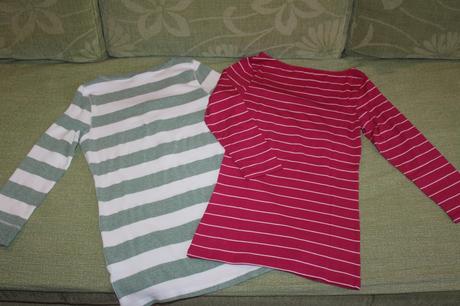 Pásikavé tričká s/m, h&m,s