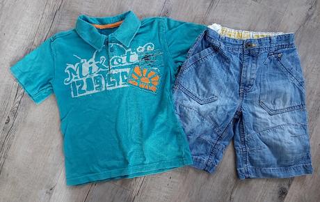 Zeleno modrý chlapčenský outfit, next,116