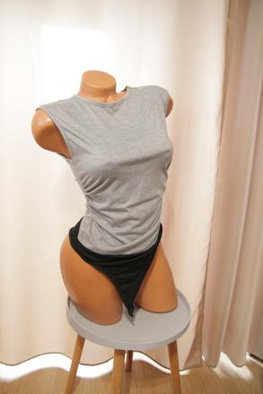Šedý body top, s, s