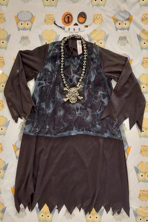 Smrtka / kostlivec - halloweensky kostým 110/116,