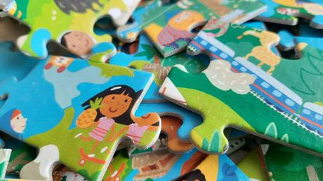 Puzzle haba mapa sveta, ako nové, 