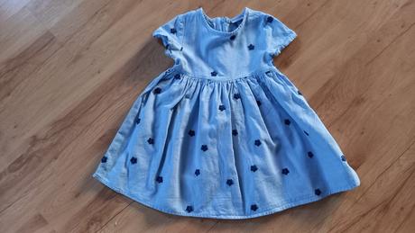 Modre kvetkovane šaty veľ.92  od 24-30mes, fagottino,92