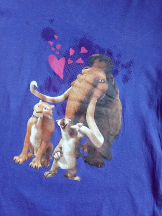 Doba ladová - fialove tricko 122/128, 122