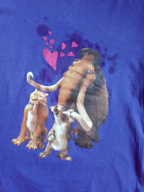 Doba ladová - fialove tricko 122/128, 122