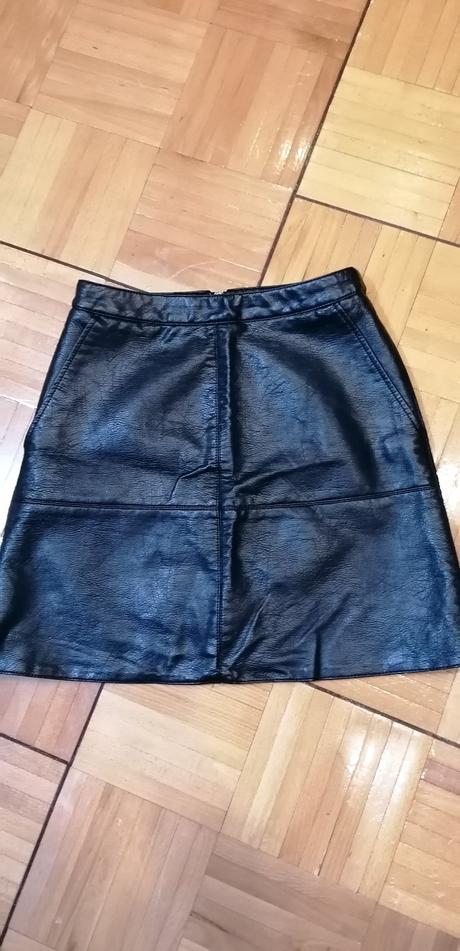 Čierna koženková sukňa, house,xs