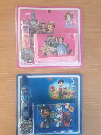2x sety penazenka+hodinky,