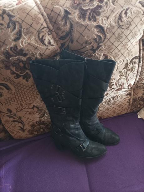 Čierne celoročne čižmy, 40