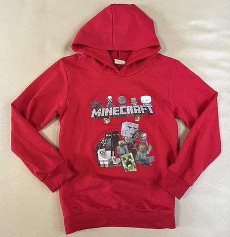 116/122 minecraft mikina,6-7 r., 122