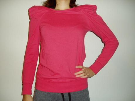 Denimco mikina s pufkovými rukávmi 34/36, denim,36