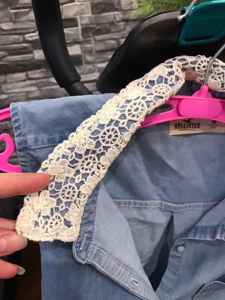 Hollister košeľa s krajkou, hollister,m